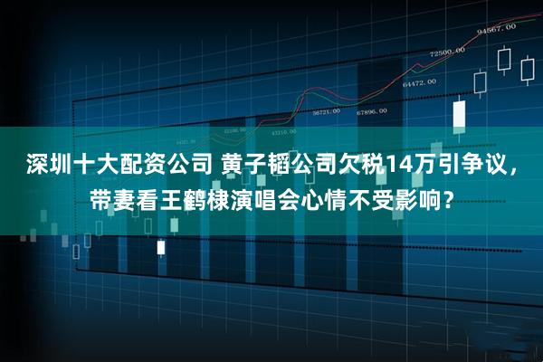 深圳十大配资公司 黄子韬公司欠税14万引争议，带妻看王鹤棣演唱会心情不受影响？